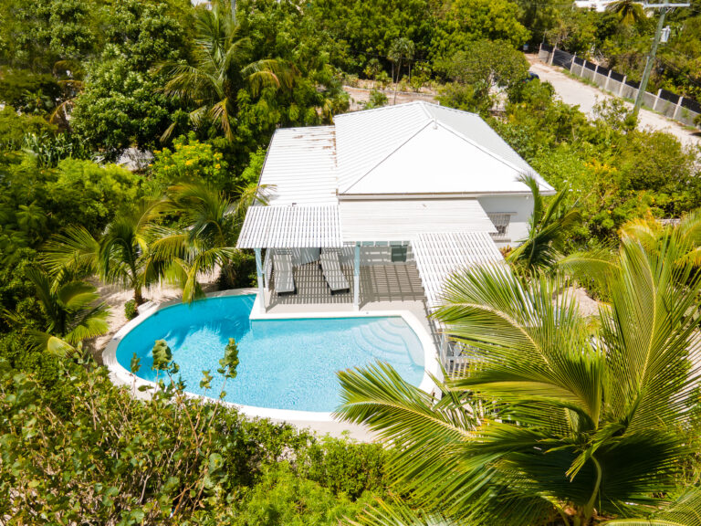 Copy of Pool House By The Beach drone shot
