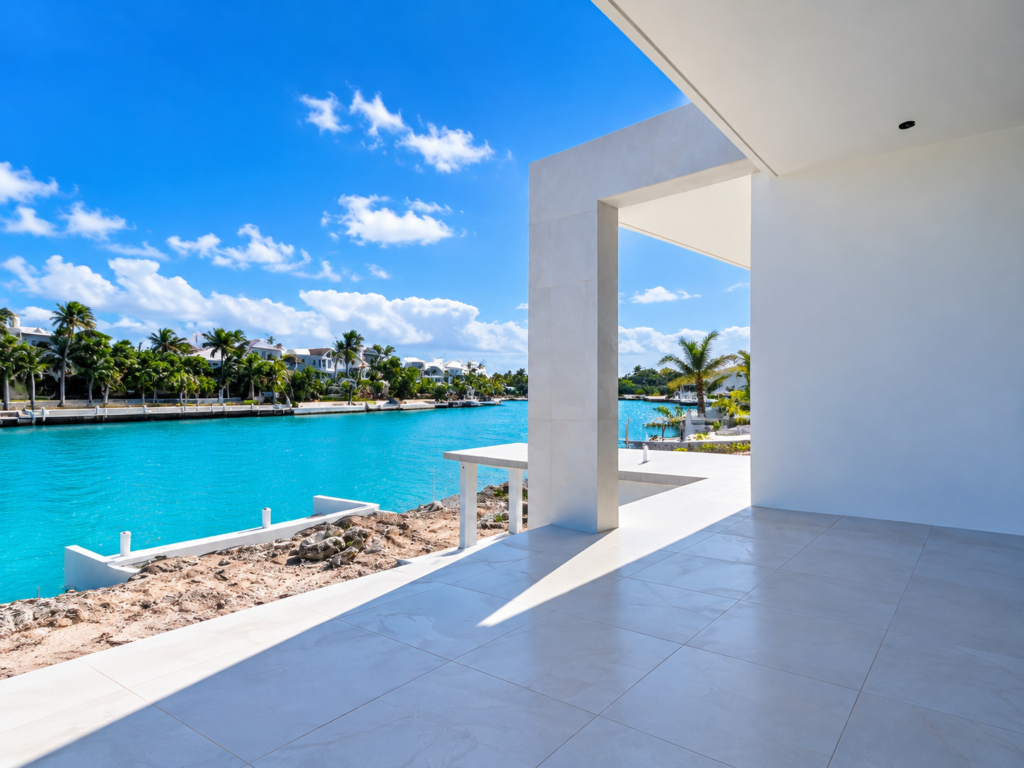Modern Waterfront Terrace Paradise